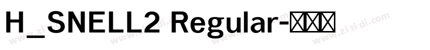 H_SNELL2 Regular字体转换